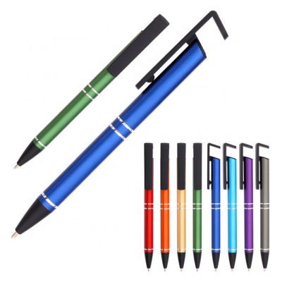 Custom Laser Logo Metal Pen with Phone Holder Stand pen