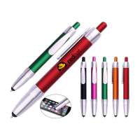 New Design Multi-function raw materials parker pen touchscreen banner plastic pen for promotion