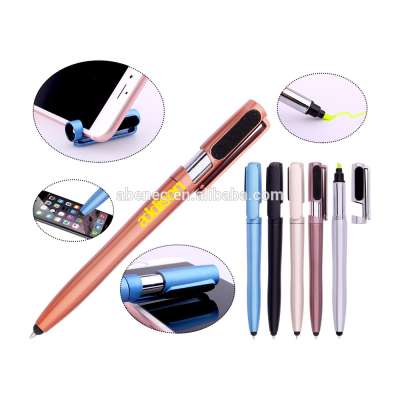 Waimaotong fashion design novelty cleaner pen with phone holder and highlighter