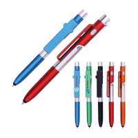 2017 newest design multi-functional 4 in 1 LED pen with phone holder and stylus pen