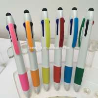 Muti color changing ink pens triangle shape stylus pen