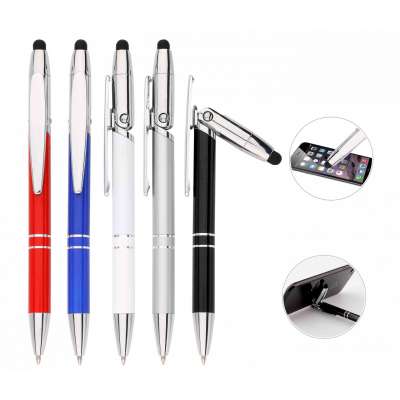 promotional creative  metal ball  stylus pen gift pen twist action aluminum pen