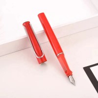 Q-14 School supplier promotional red fountain pen gift logo 0.5mm calligraphy writing pen